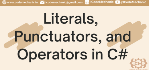 Literals, Punctuators, and Operators in C#